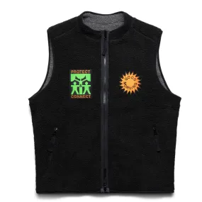 REVERSIBLE ZIP THRU VEST Black