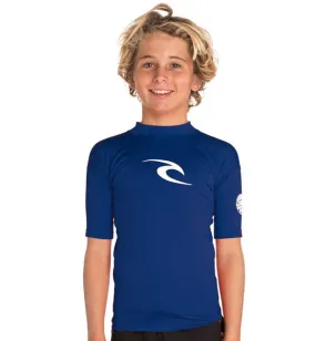 Rip Curl Boys Corpo Hi Neck Short Sleeved Rash Vest