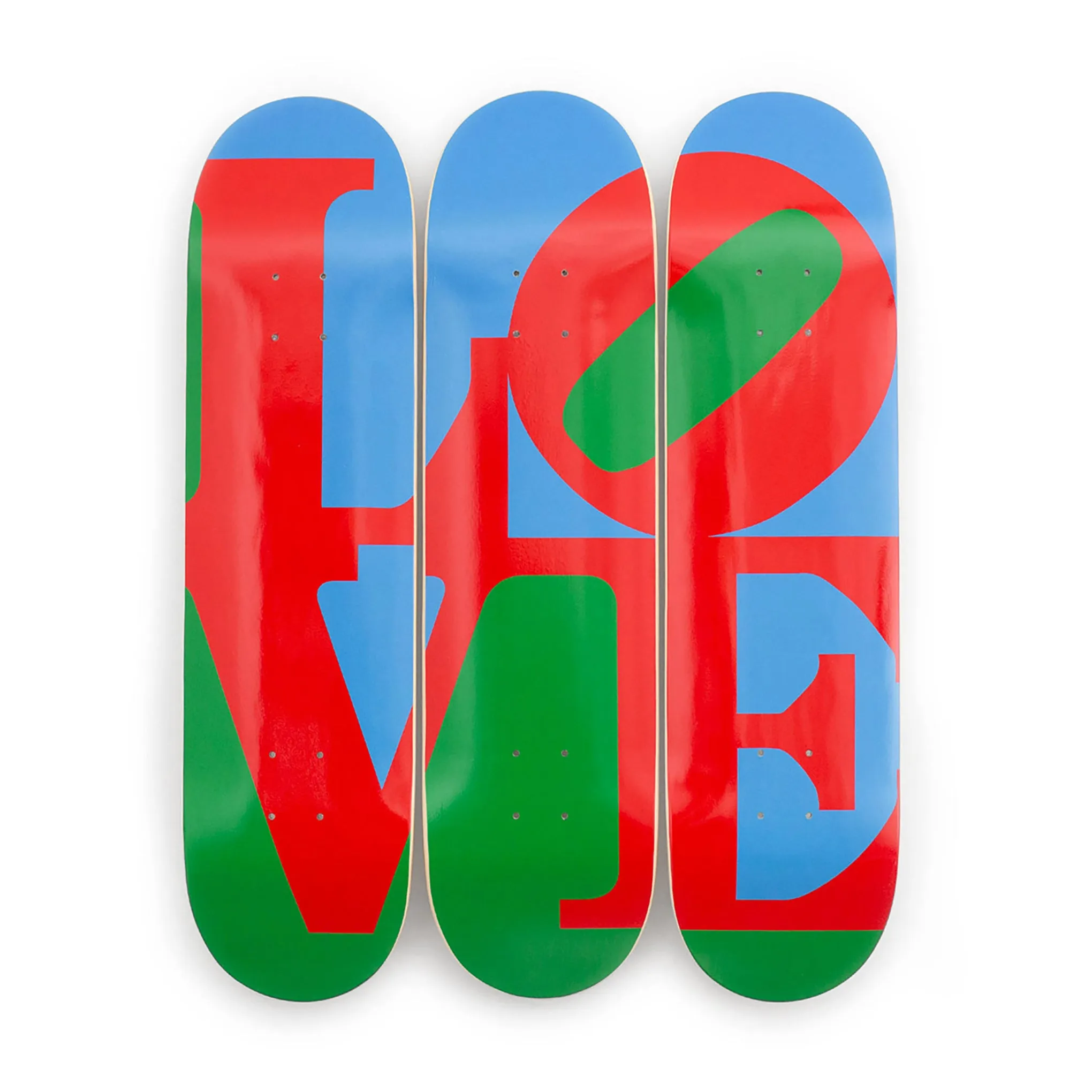 Robert Indiana LOVE Skateboard Triptych