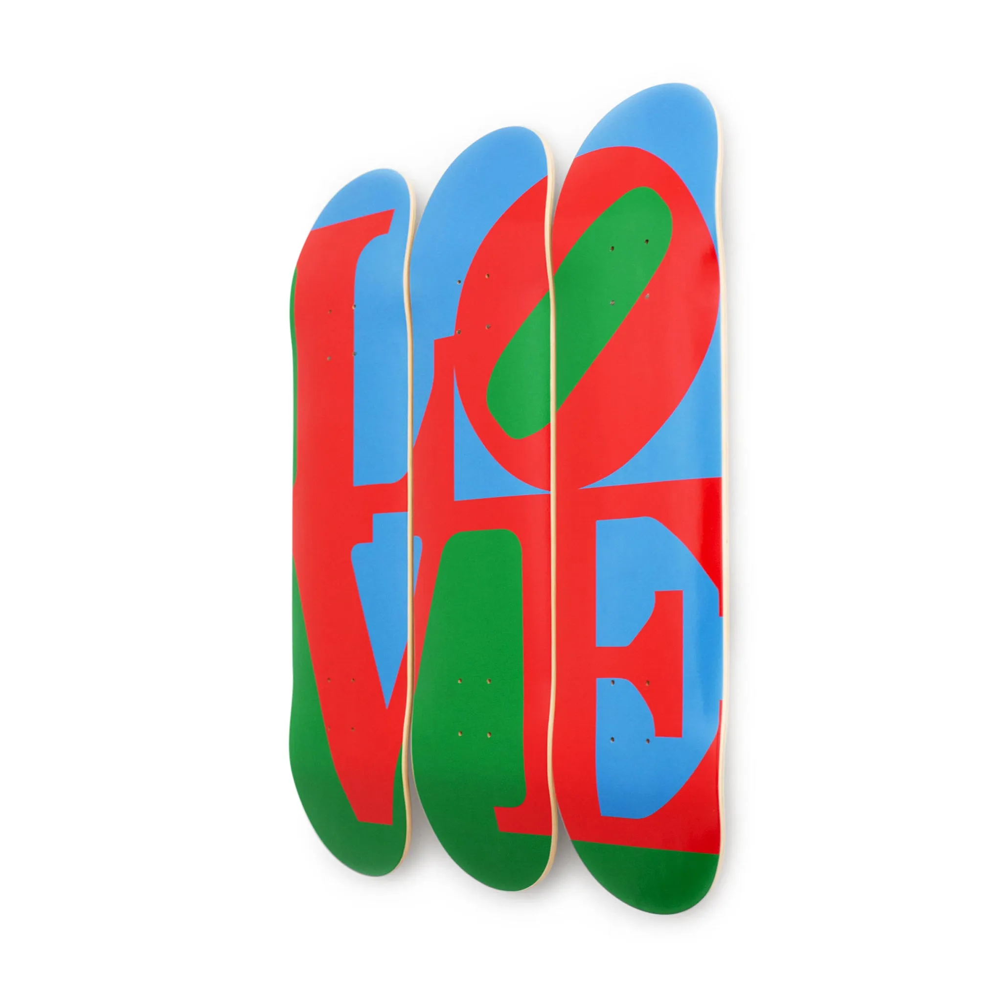 Robert Indiana LOVE Skateboard Triptych