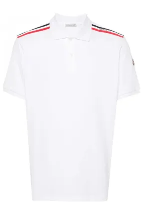 RWB Stripe Shoulder Polo White