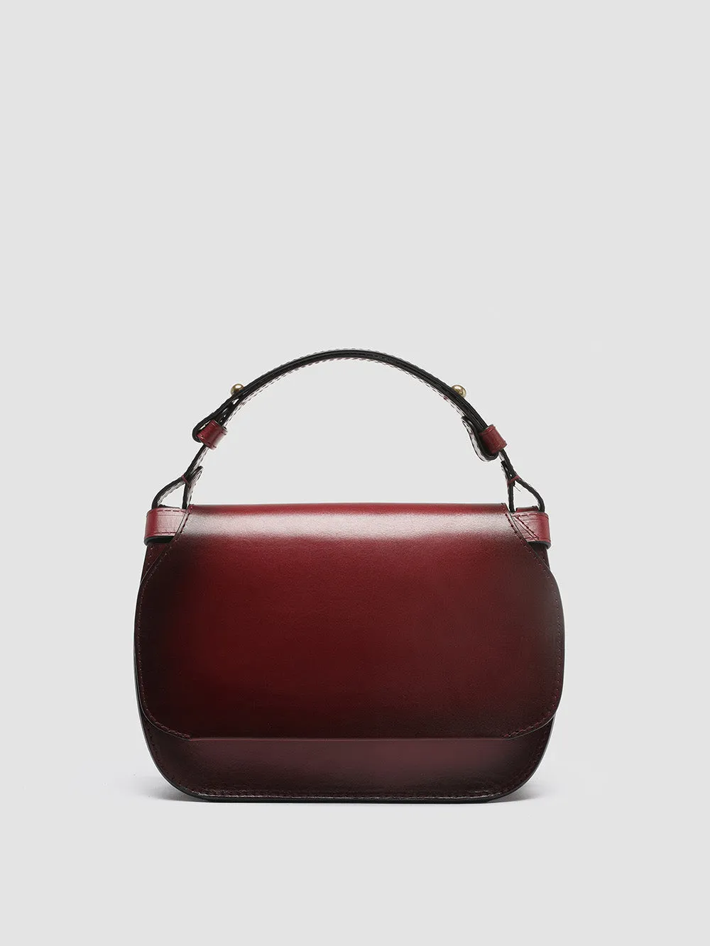 SADDLE 006 - Burgundy Leather Handle Bag