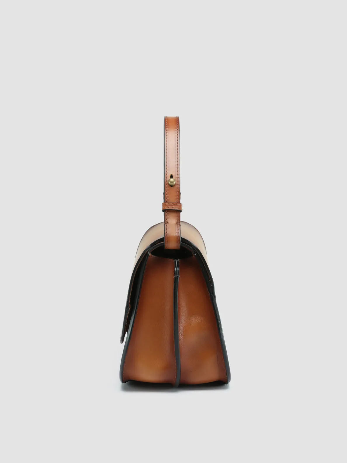 SADDLE 012 - Brown Leather Hobo Bag