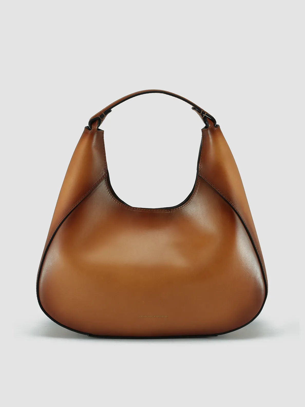 SADDLE 014 - Brown Leather Hobo Bag