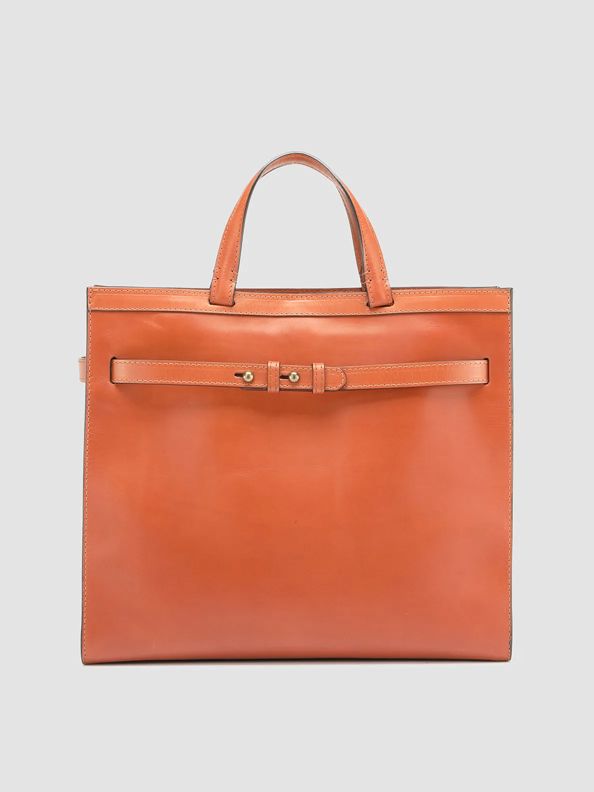 SADDLE 015 - Orange Leather Handle Bag