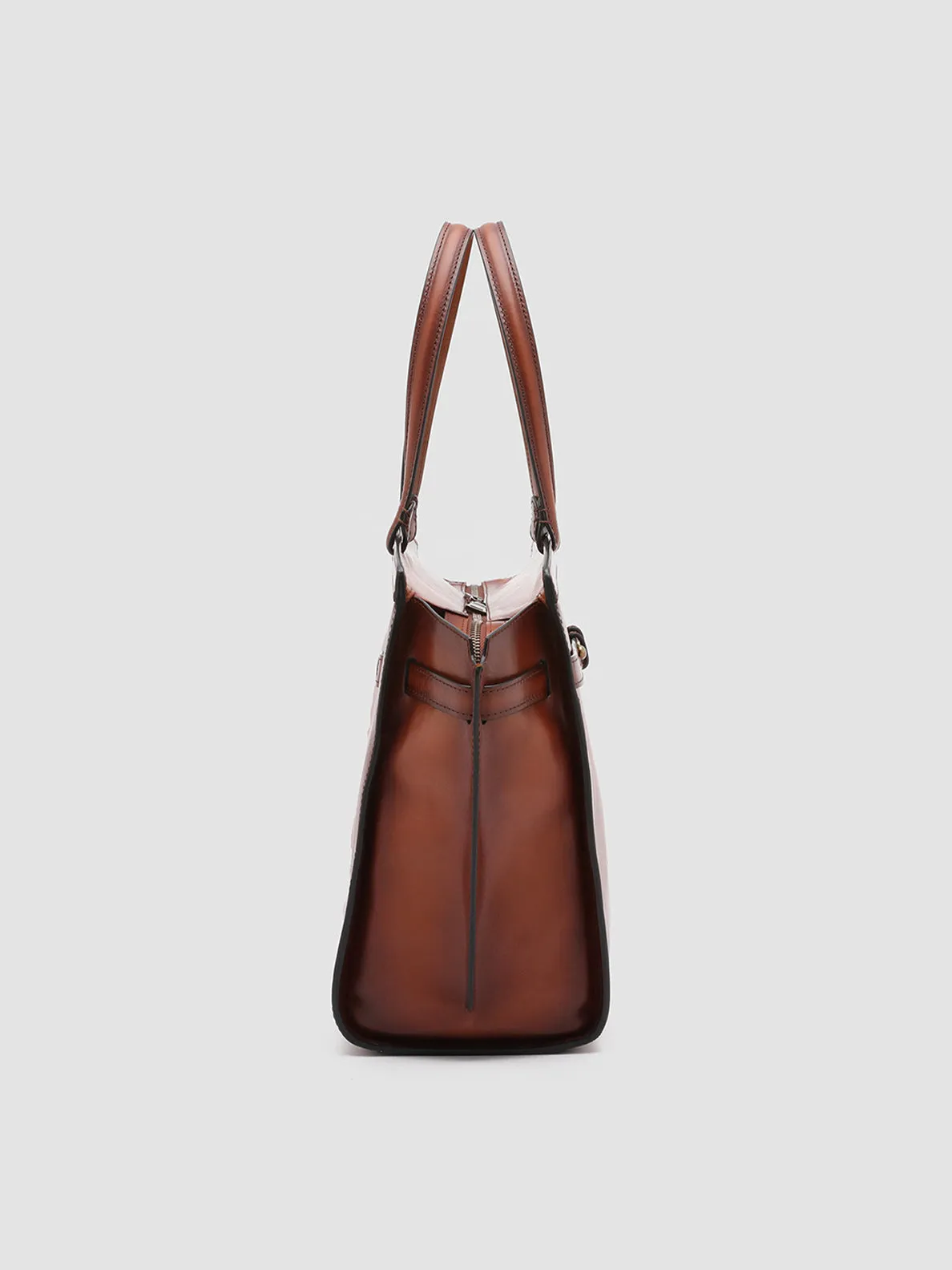 SADDLE 03 - Brown Leather Handle Bag