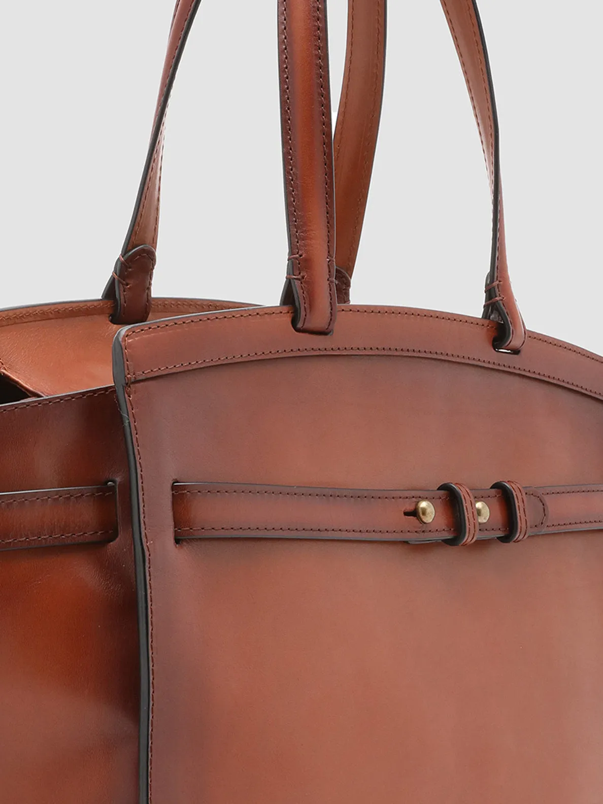 SADDLE 03 - Brown Leather Handle Bag