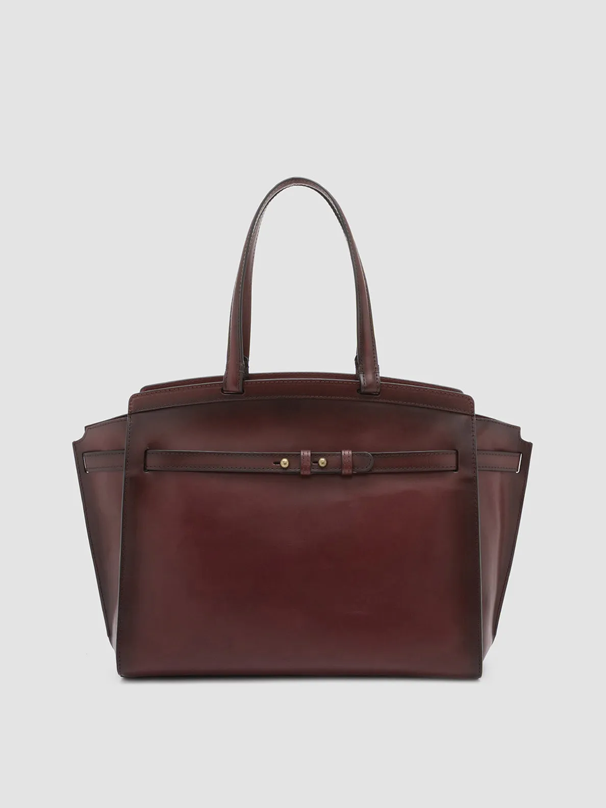 SADDLE 03 - Burgundy Leather Handle Bag