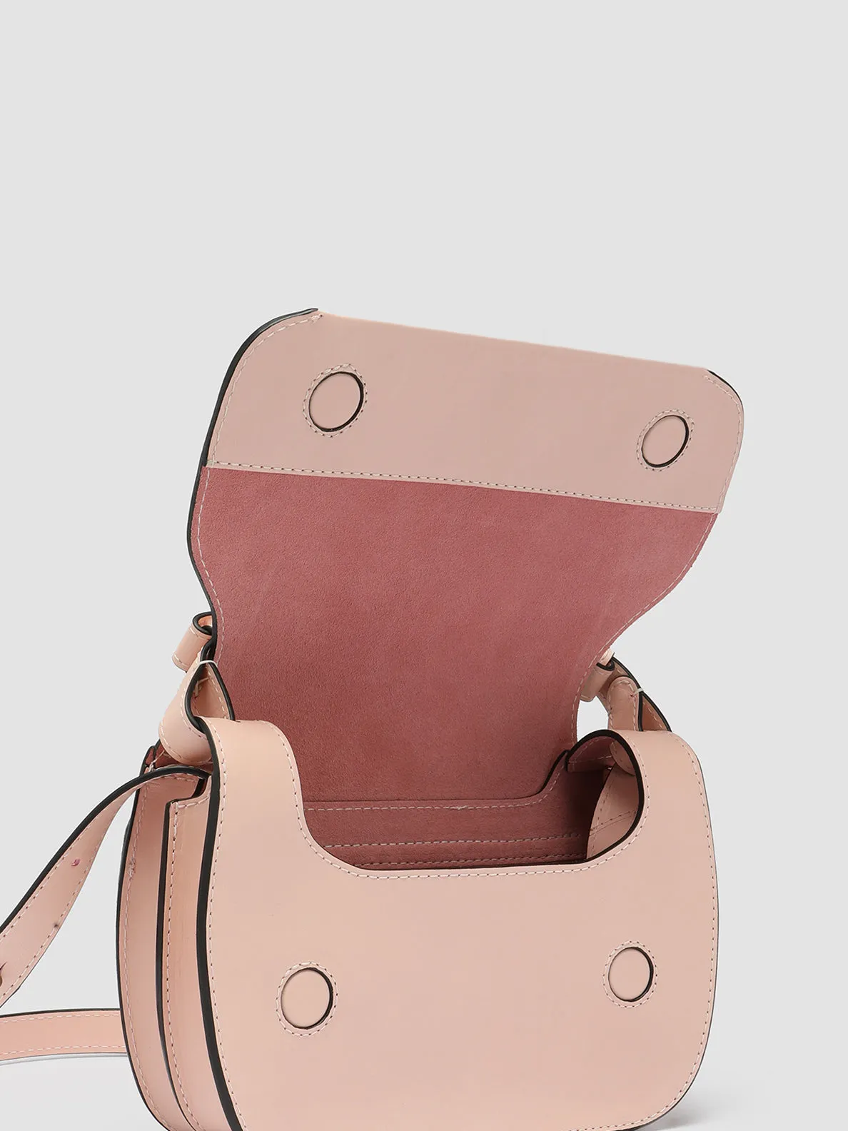 SADDLE 06 - Rose Leather Handle Bag