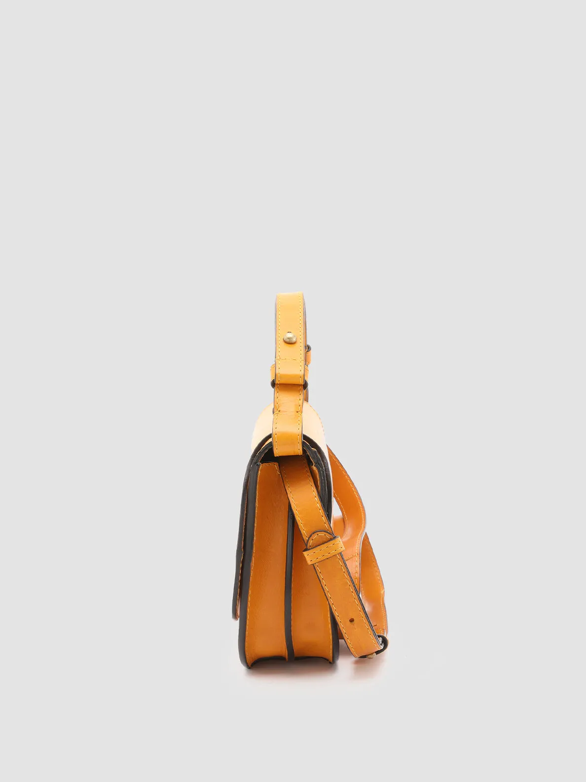 SADDLE 06 - Yellow Leather Handle Bag