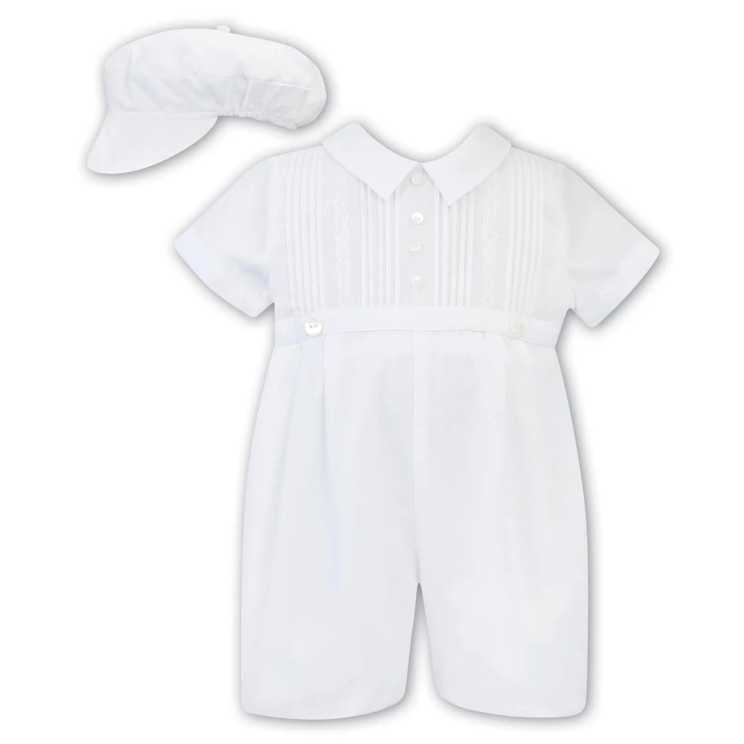 SARAH LOUISE SHORT ROMPER & CAP 11790W