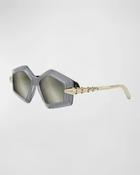 Serpenti Geometric Sunglasses