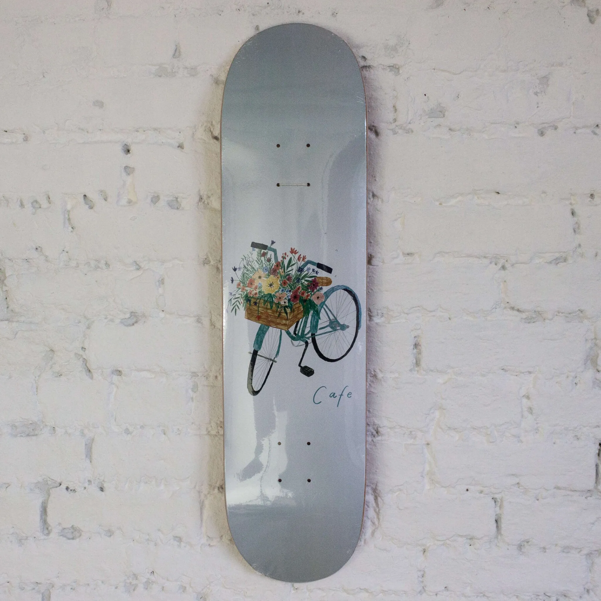 Skateboard Cafe Flower Basket Deck- Grey exclusive at Remix