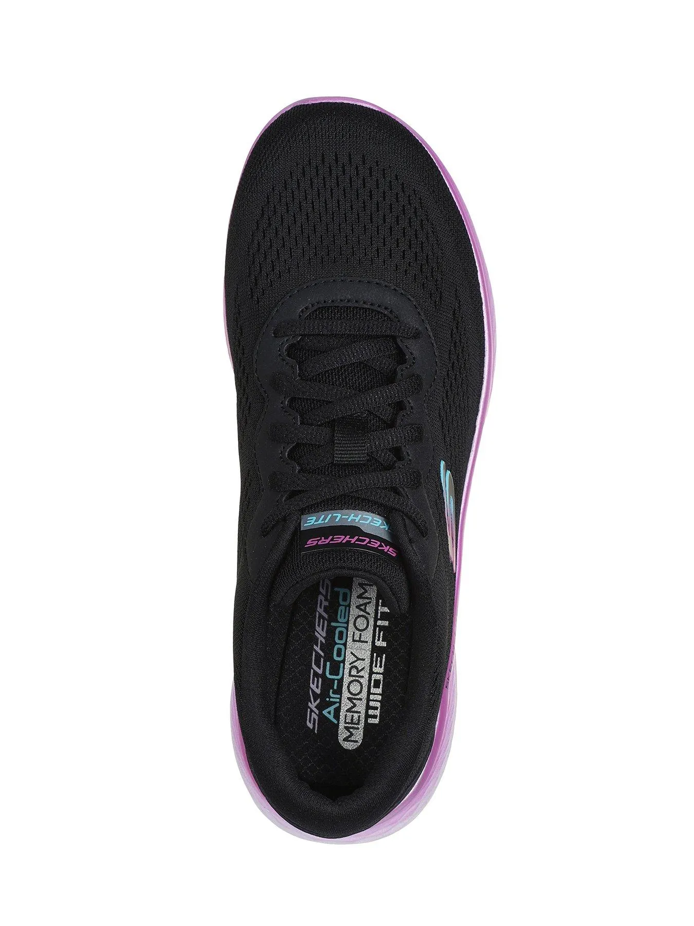 Skechers Skech-Lite Pro Stunning Steps Engineered Mesh Lace Up Trainers - Black