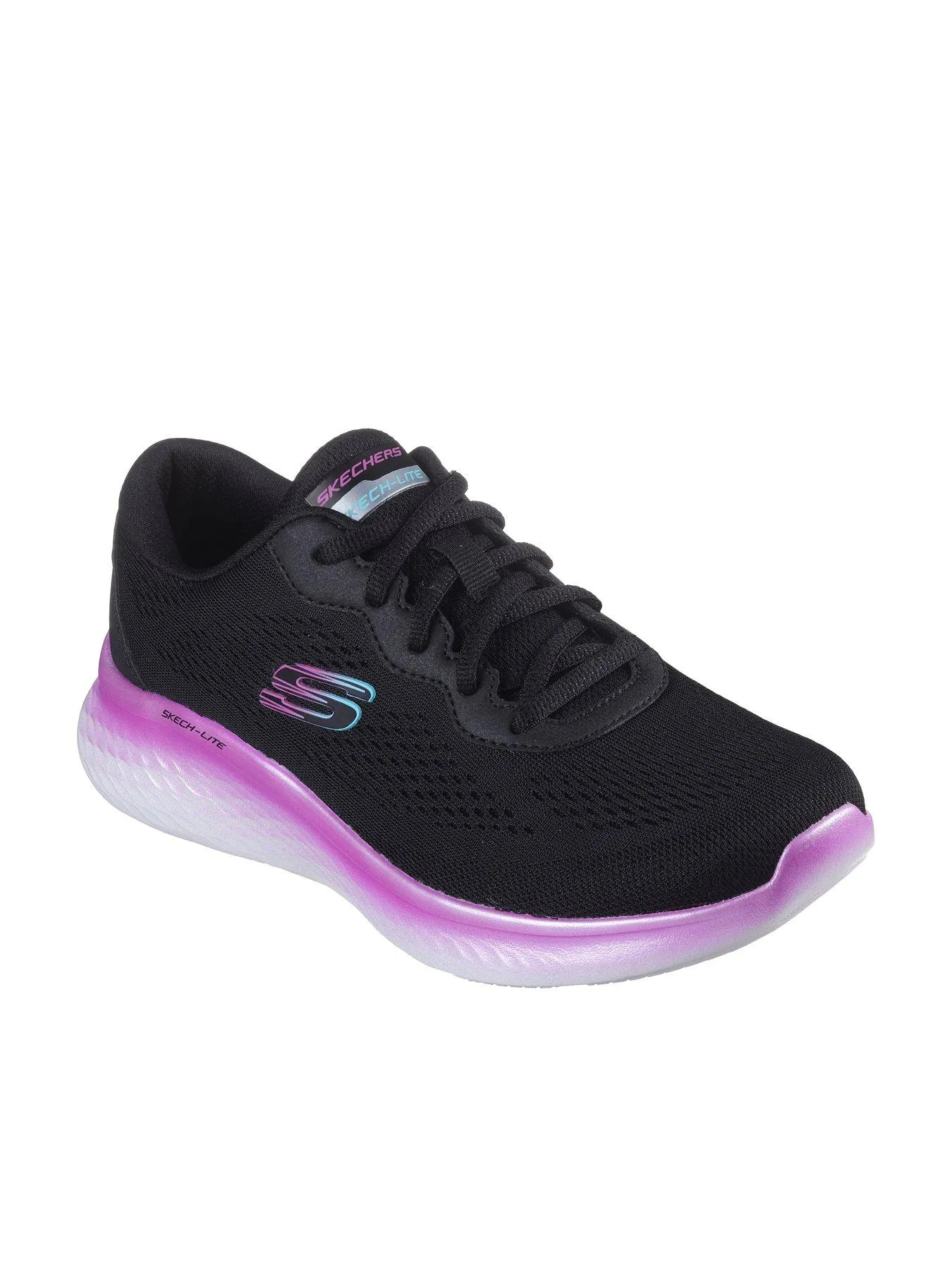 Skechers Skech-Lite Pro Stunning Steps Engineered Mesh Lace Up Trainers - Black