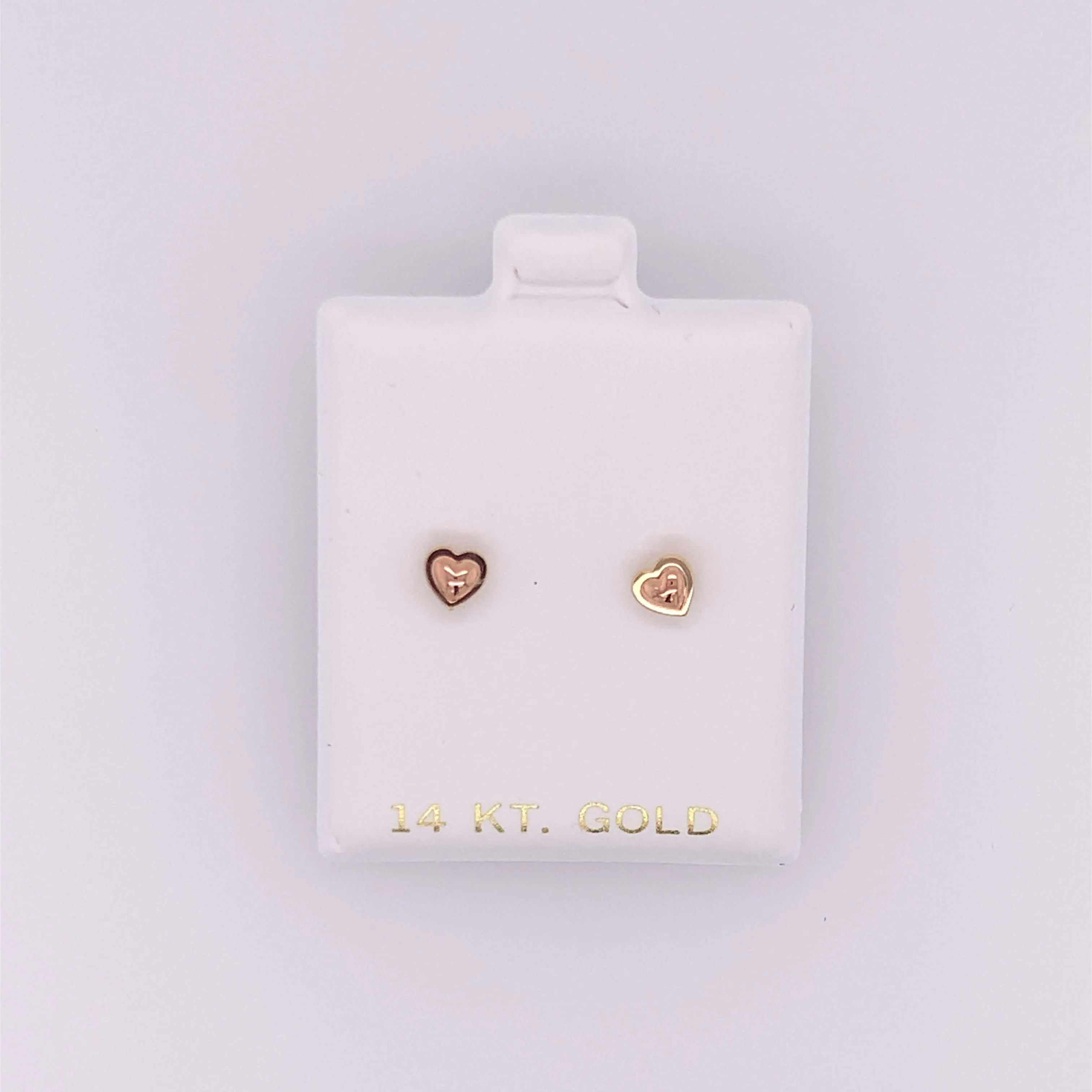 Small Heart Rose Gold Center Earrings