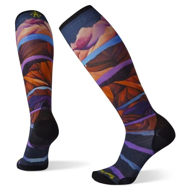 Smartwool Performance Ski Zero Cushion Mountain Print OTC - Ski socks - Women's