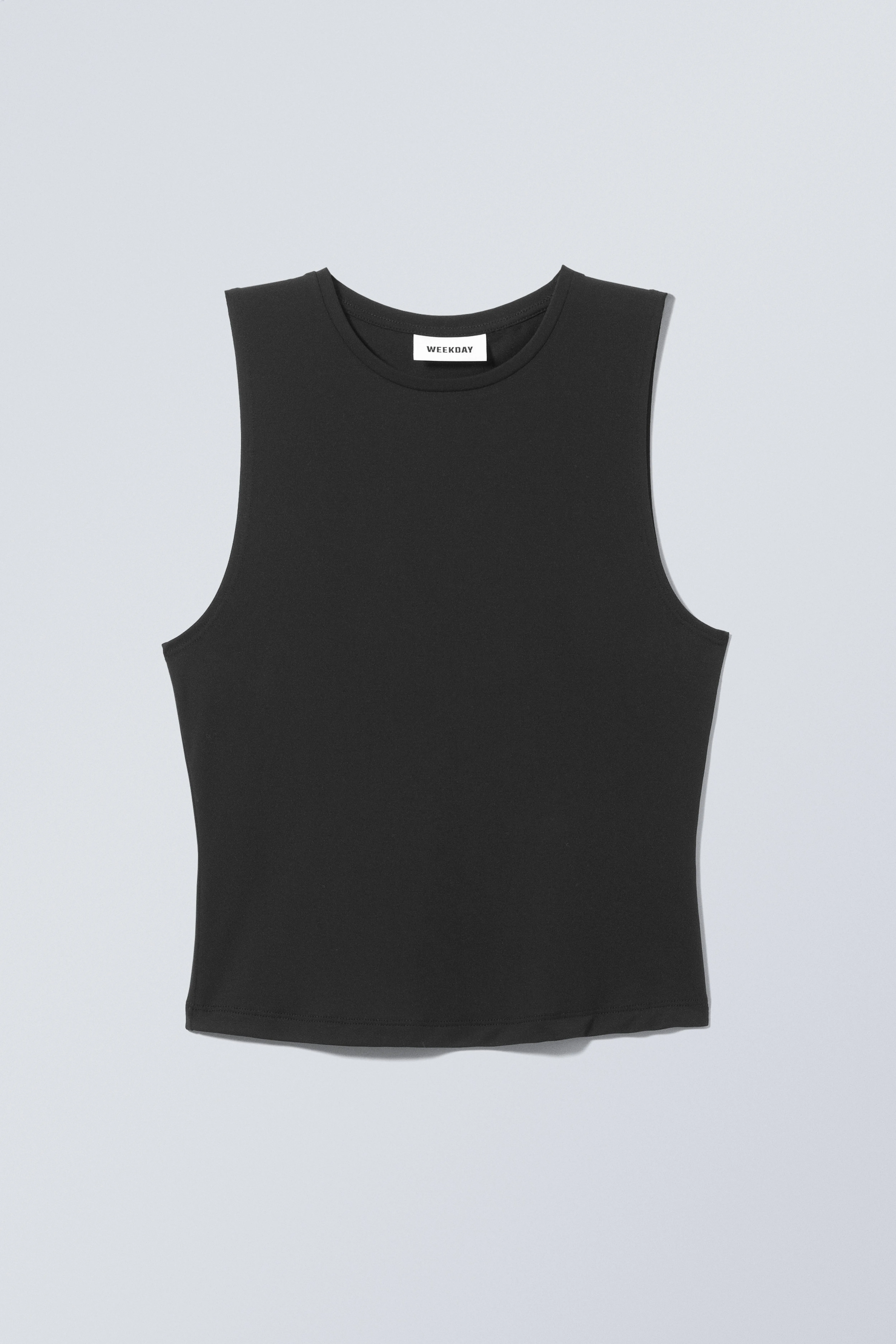 Soft Brushed Tank Top - Sleeveless - Regular length - Black - Ladies | H&M GB