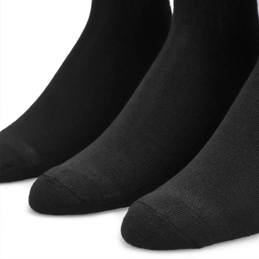 Soft Moc Mens Converse Sport Crew Sock 3 Pack - Black