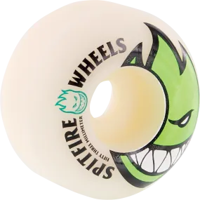 Spitfire 53mm Bighead White/Green 99a Skateboard Wheels