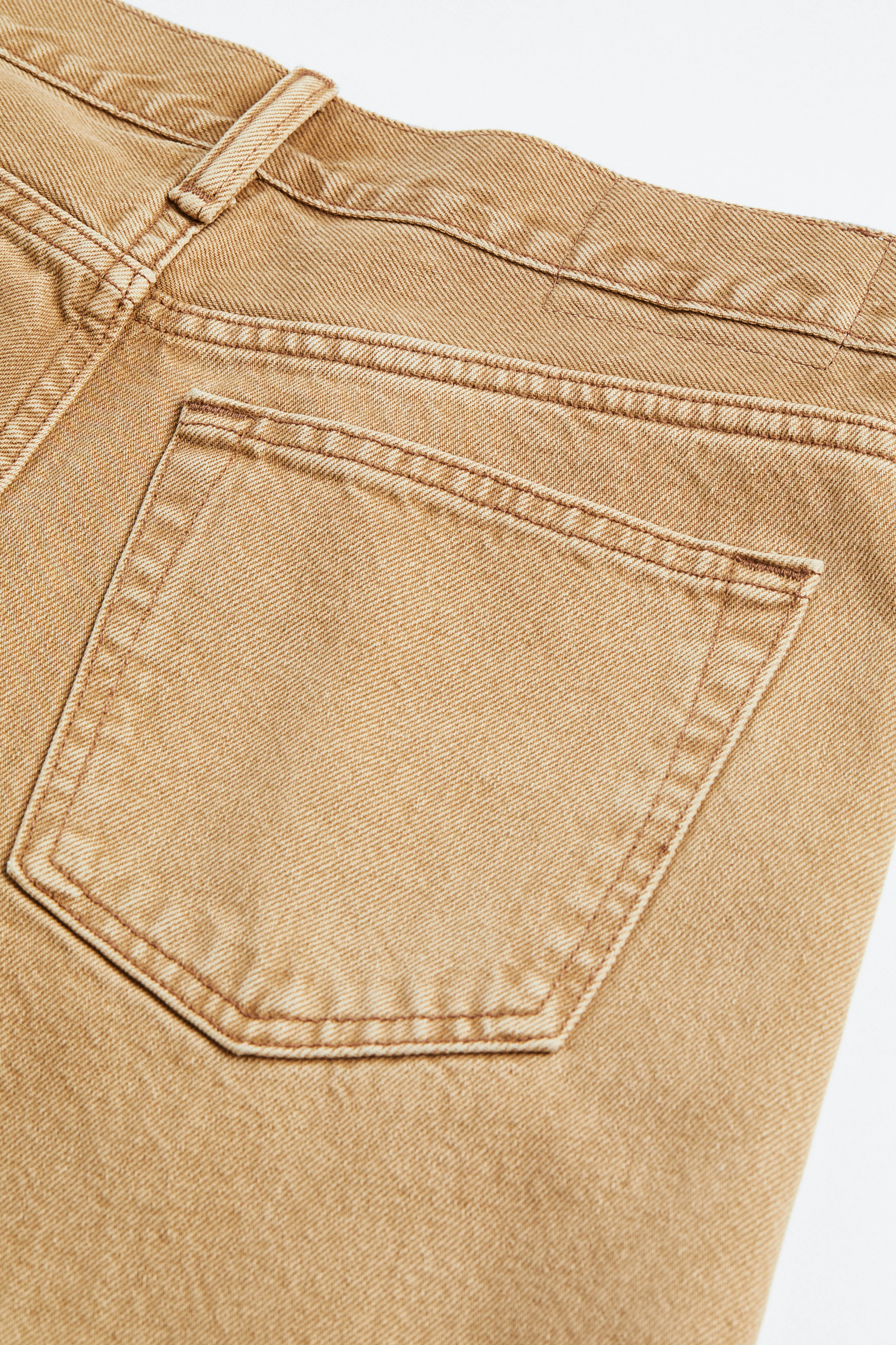 Straight Relaxed Jeans - Regular waist - Long - Beige - Men | H&M GB