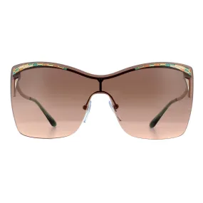 Sunglasses | Shield Rose Gold Pink Gradient Dark Brown BV6138 Sunglasses | Bvlgari