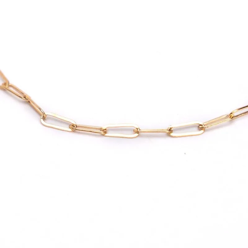 Super Dainty Chain Link Bracelet 5x2mm - 7 - Gold