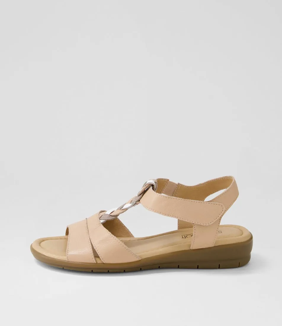 SUPERSOFT Flicksta Dark Nude White Multi Sandals