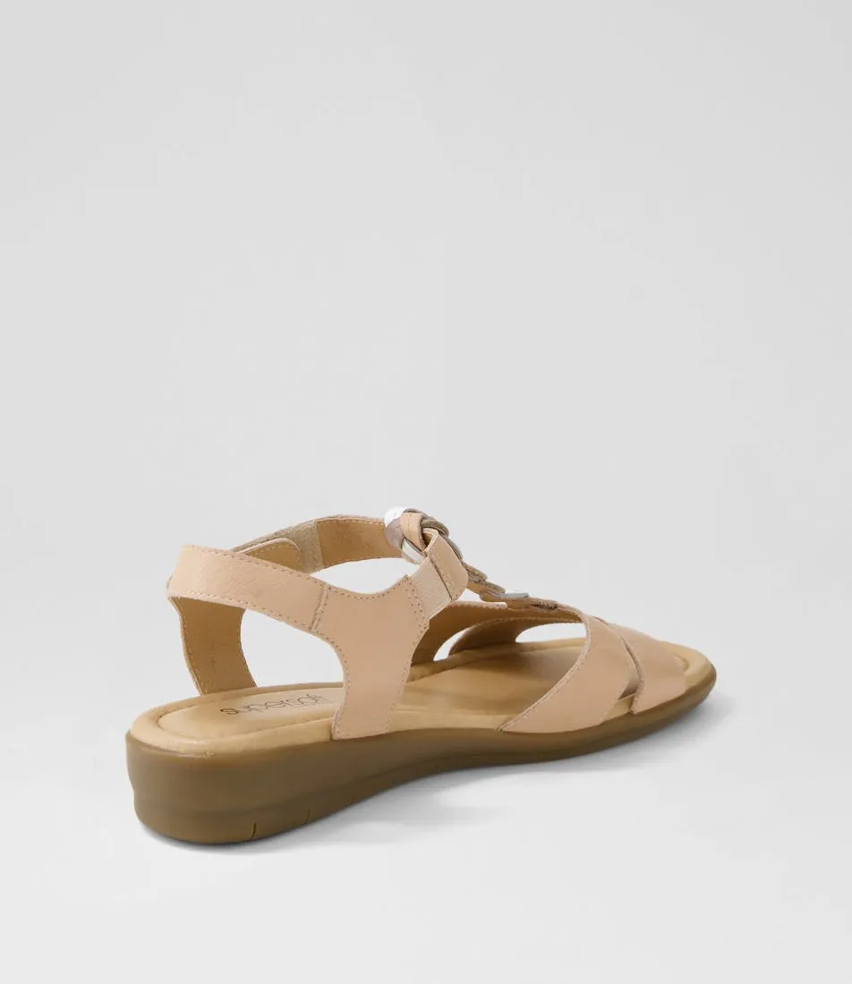 SUPERSOFT Flicksta Dark Nude White Multi Sandals