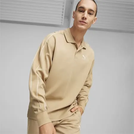 T7 Men's Polo Sweatshirt | Prairie Tan | PUMA T7 | PUMA 