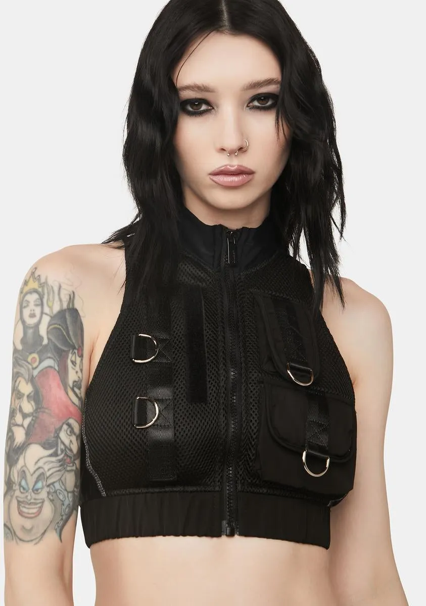 Tactical Zip-Up Vest Top-