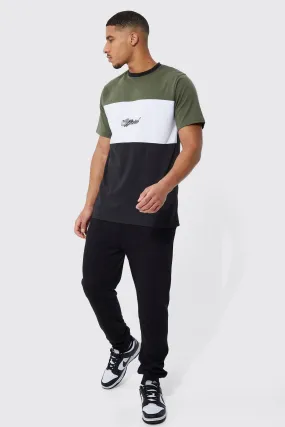 Tall Colour Block Official T-shirt Tracksuit