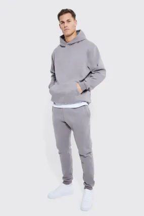 Tall Lightweight Oversized Hooded Tracksuit | boohooMAN UK