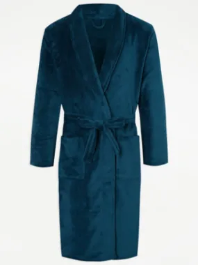 Teal Fleece Dressing Gown | Men | George at ASDA