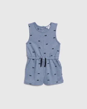 Toddler Girl Bow Embroidered Romper