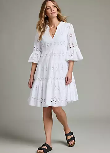 Together White Broderie Anglaise Tunic Dress | Grattan