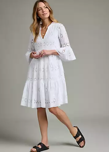 Together White Broderie Anglaise Tunic Dress | Grattan