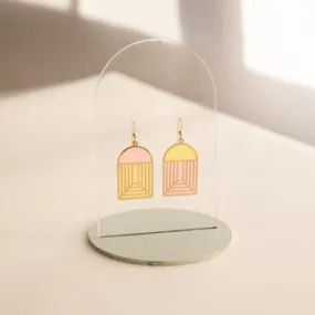 Translucent Arch Earrings - Summer Collection (Strawberry Lemonade)