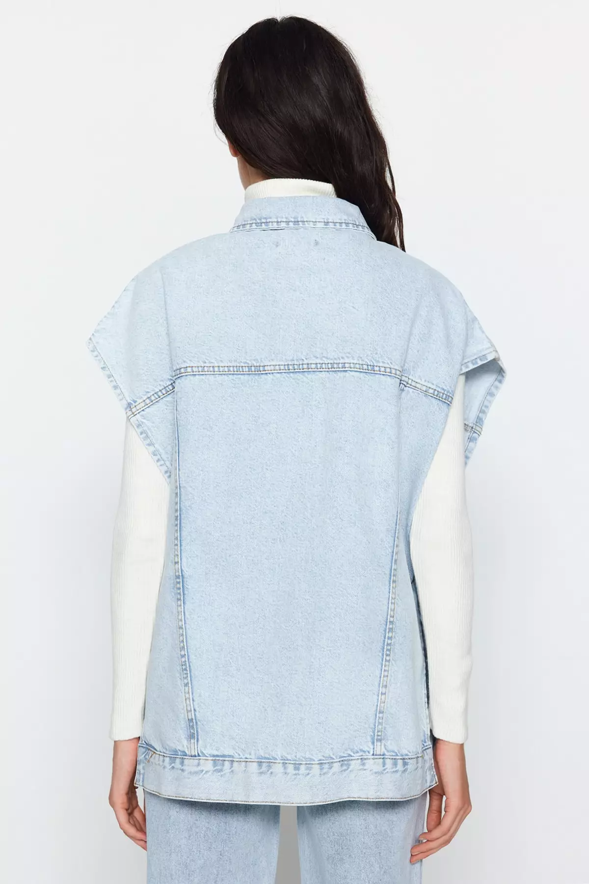 Trendyol Regular Cut Denim Vest