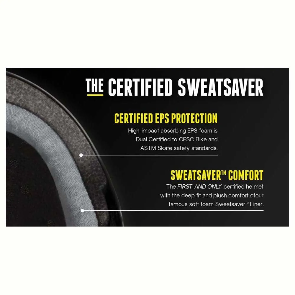 Triple 8 Sweatsaver Helmet Cert Rubber Carbon