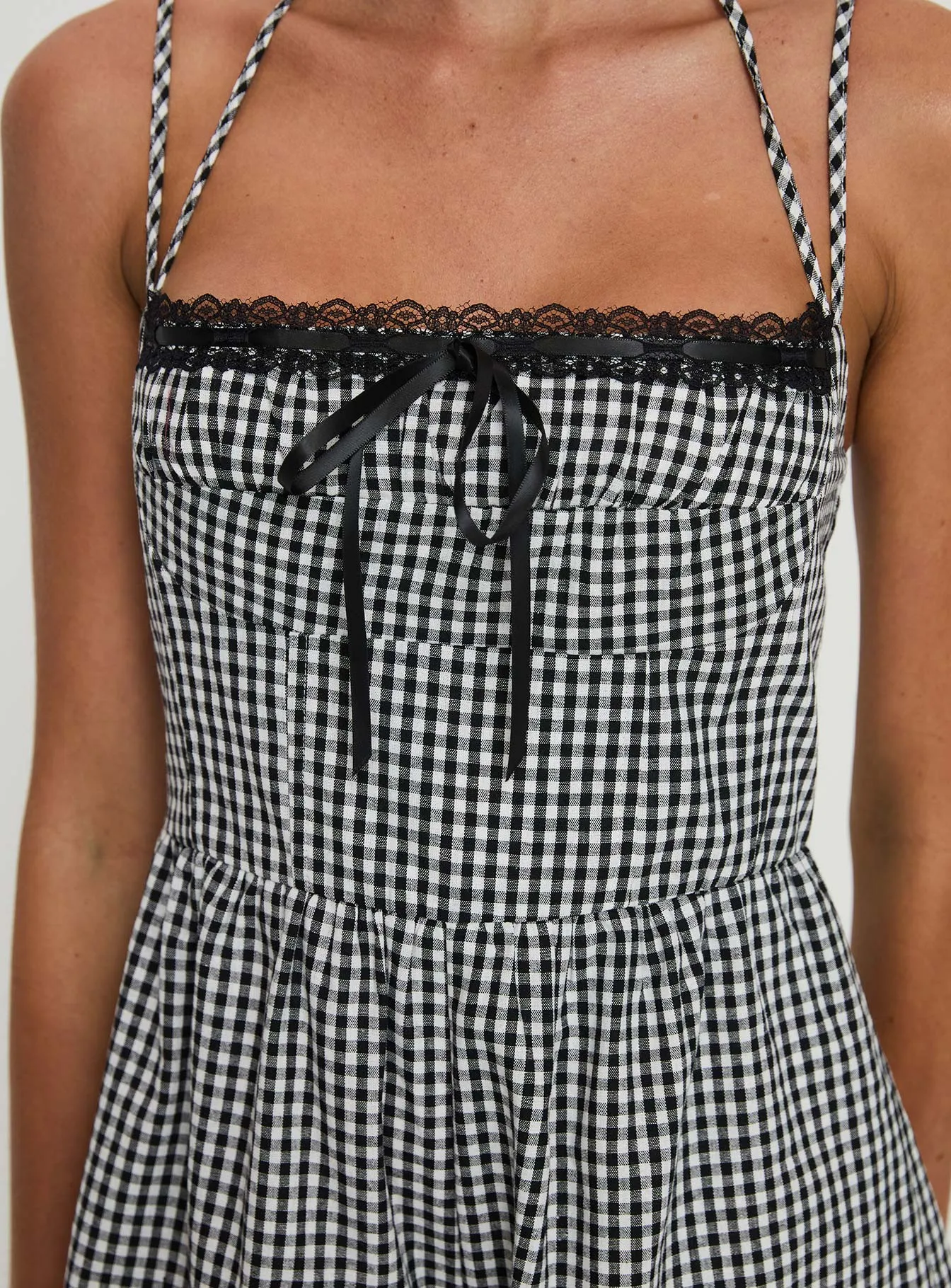 Trynia Romper  Black / White Gingham