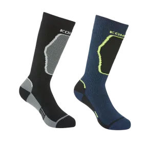 Unisex Junior  The Brave Midweight Ski Twin Pack Socks