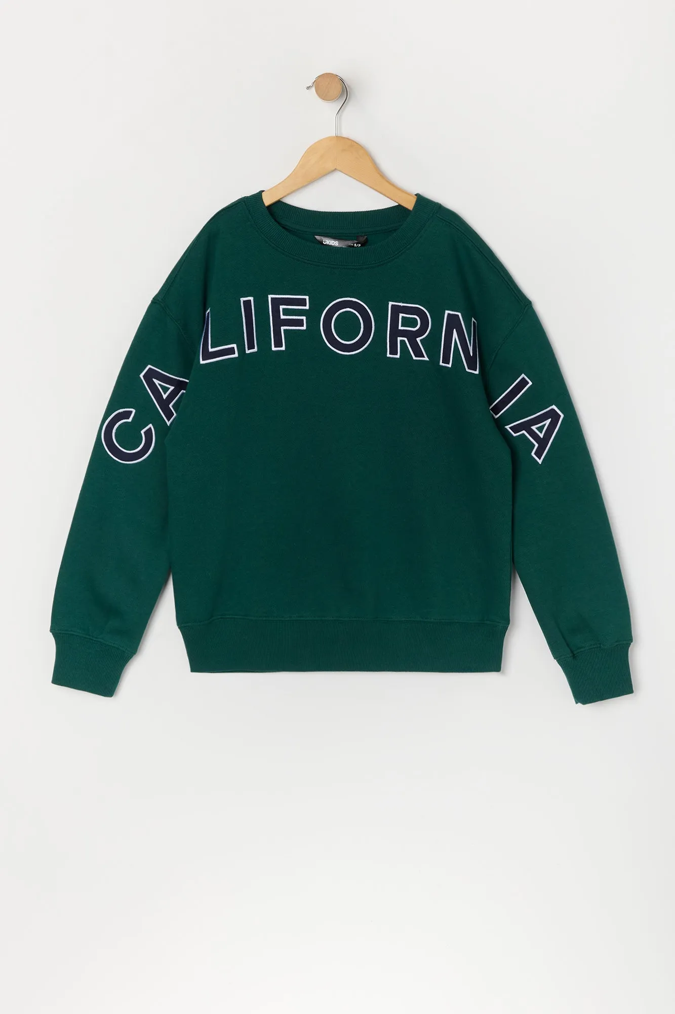 Urban Kids Boys California Embroidered Fleece Sweatshirt