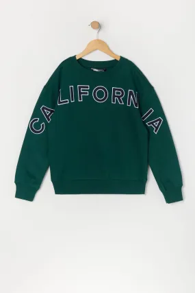 Urban Kids Boys California Embroidered Fleece Sweatshirt