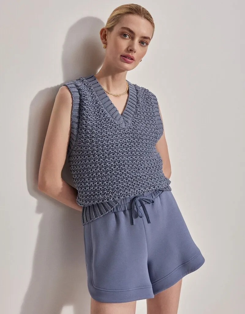 Varley Adie Knit Vest - Stone Blue