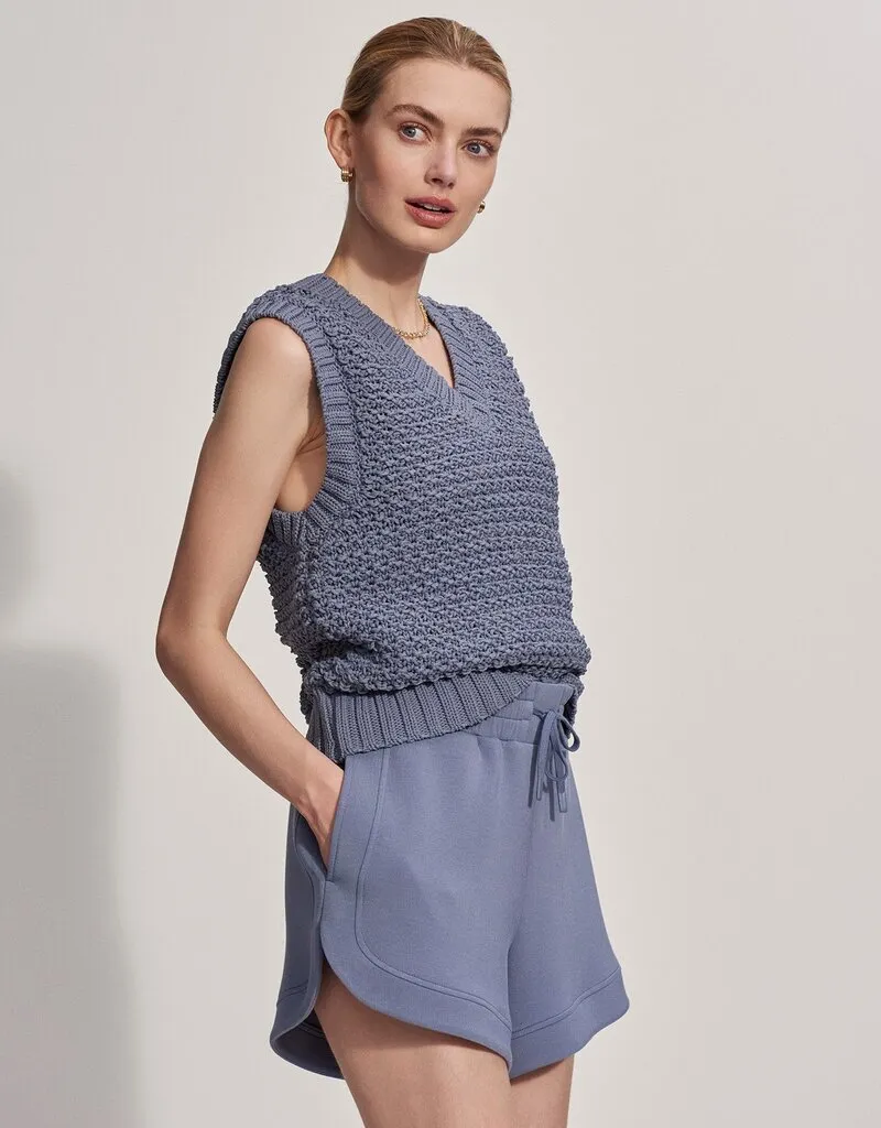 Varley Adie Knit Vest - Stone Blue