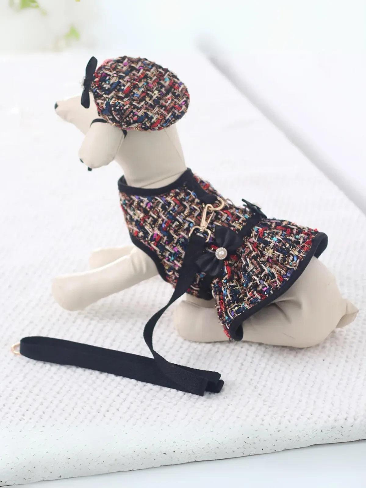 Vest-style Cute Bow Decoration Dog Harness and Leash Set