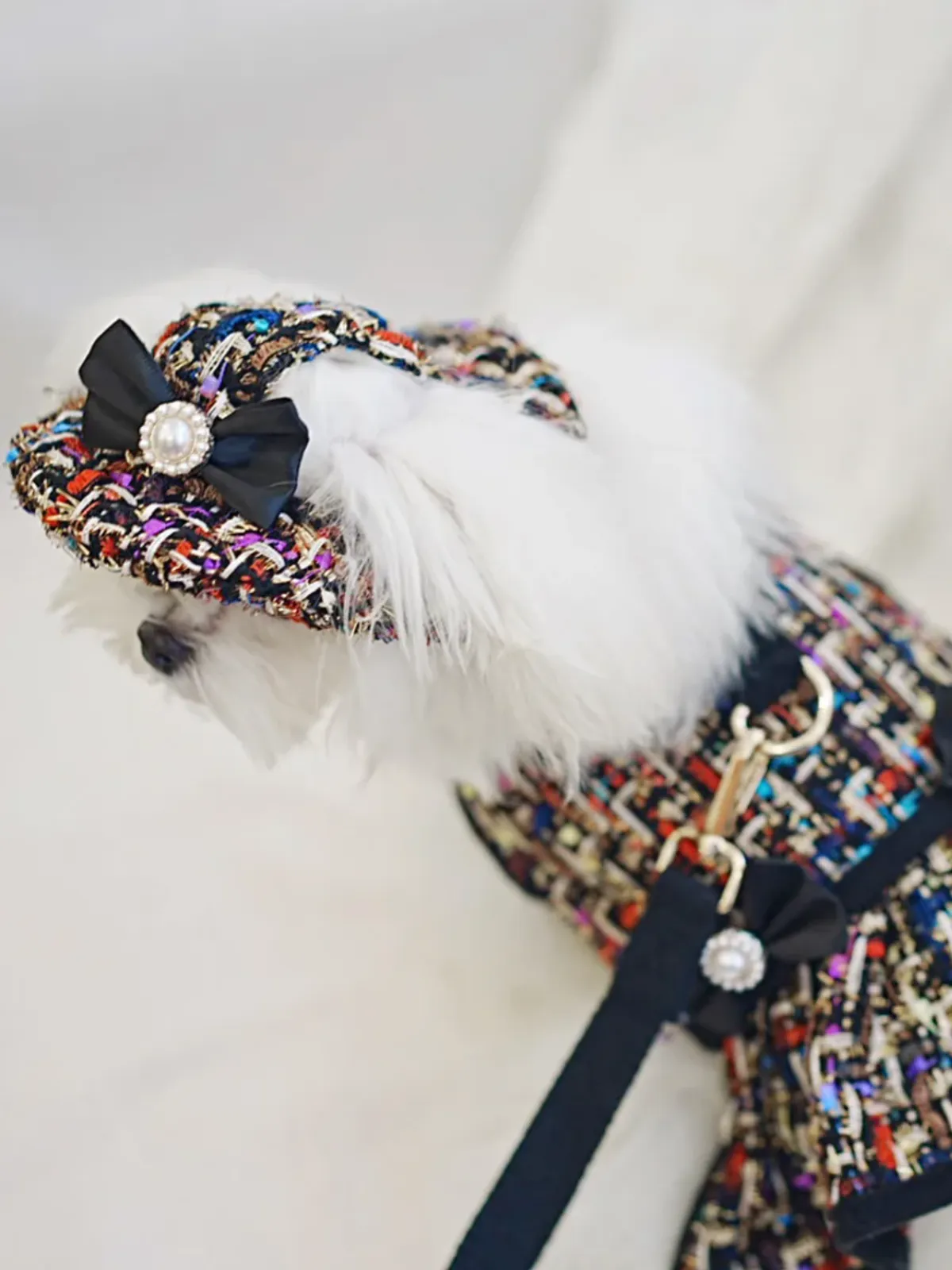 Vest-style Cute Bow Decoration Dog Harness and Leash Set