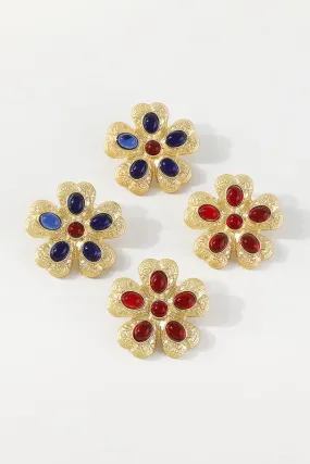 Vintage  Flower Stud Earrings