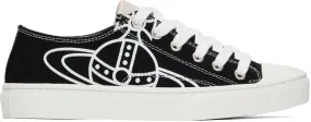 Vivienne Westwood Black Plimsoll 2.0 Low Top Sneakers